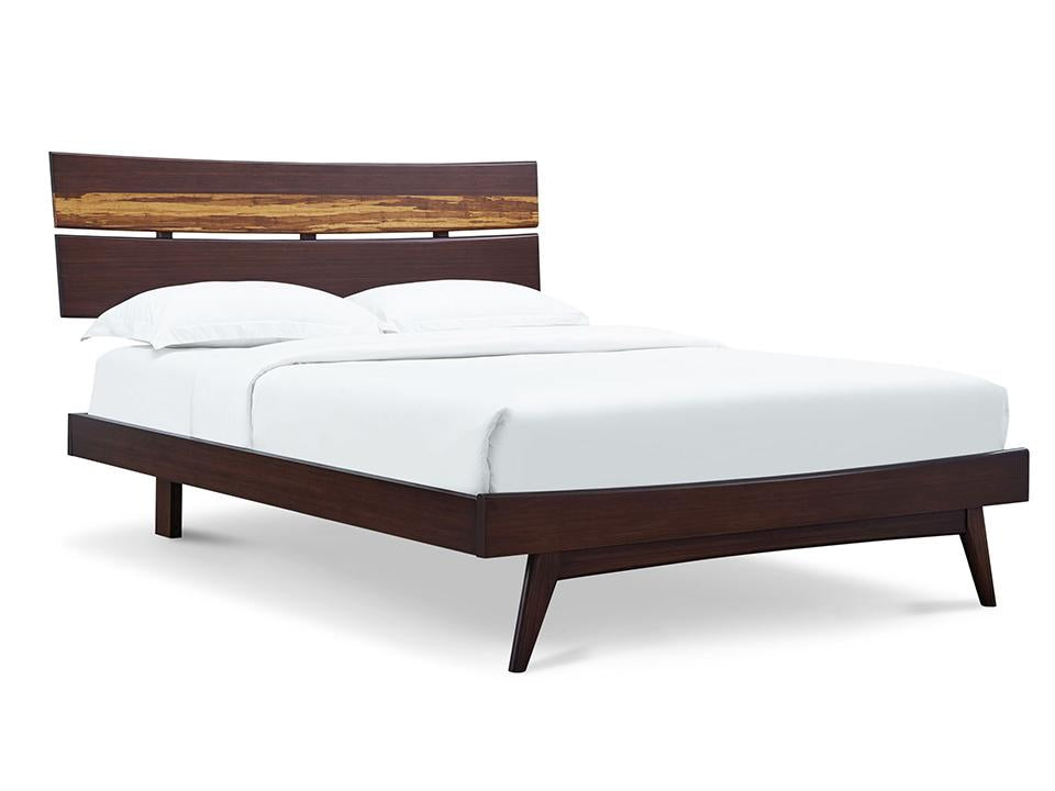 Greenington Azara Platform Bed Frame in Sable/Tiger Accent