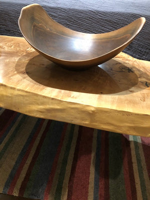 Andrew Pearce Vermont Hand-Turned Artisan Bowl Black Walnut 20"