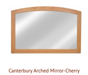 Maple Corner Canterbury Arched  Mirror 46"x32" Cherry