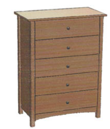 PRJ Craftsman Bedroom Line Craftsmen Siuslaw 5-Drawer Chest