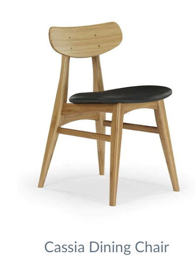 Greenington Cassia Dining Chair Caramalized with Leather Seat