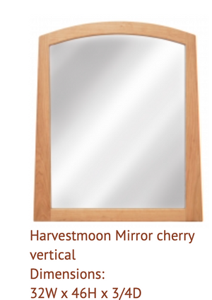 Maple Corner Harvestmoon Arched  Mirror 32"W x 46"H Cherry Tall