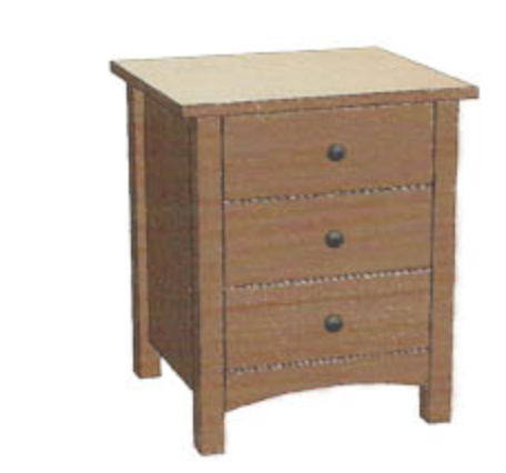 PRJ Craftsman Bedroom Line Craftsmen Siuslaw Nightstand 3-Drawer