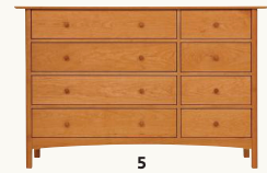 Vermont Furniture Designs 8-Drawer Asymmetrical Dresser