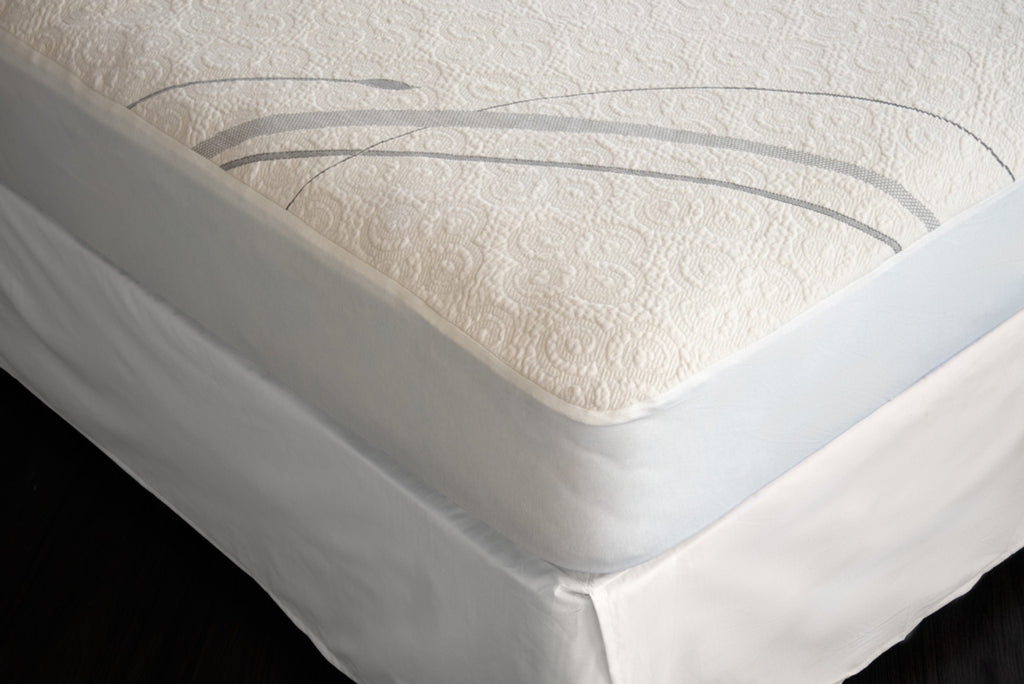 Suite Sleep Gray Wave Organic Cotton Knit Pillow Protector Queen